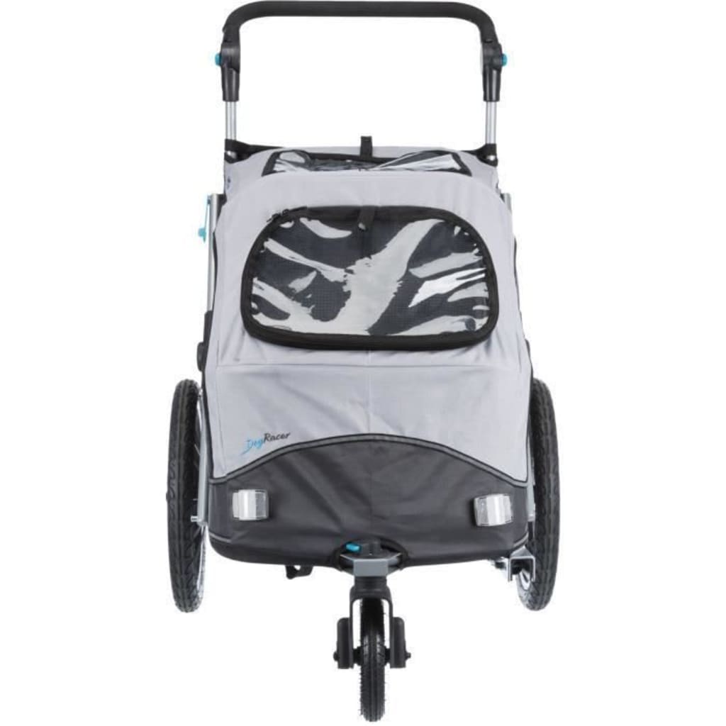 Príves na bicykel pre psa L sivý