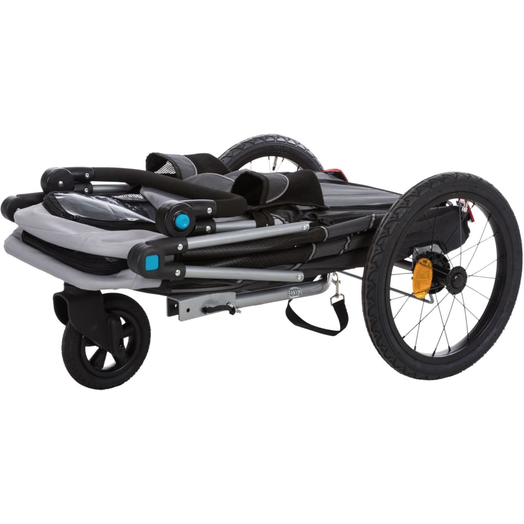 Príves na bicykel pre psa L sivý