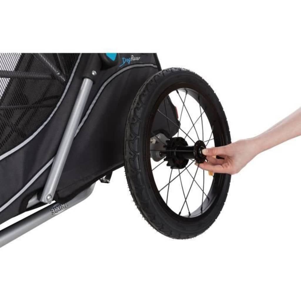 Príves na bicykel pre psa L sivý
