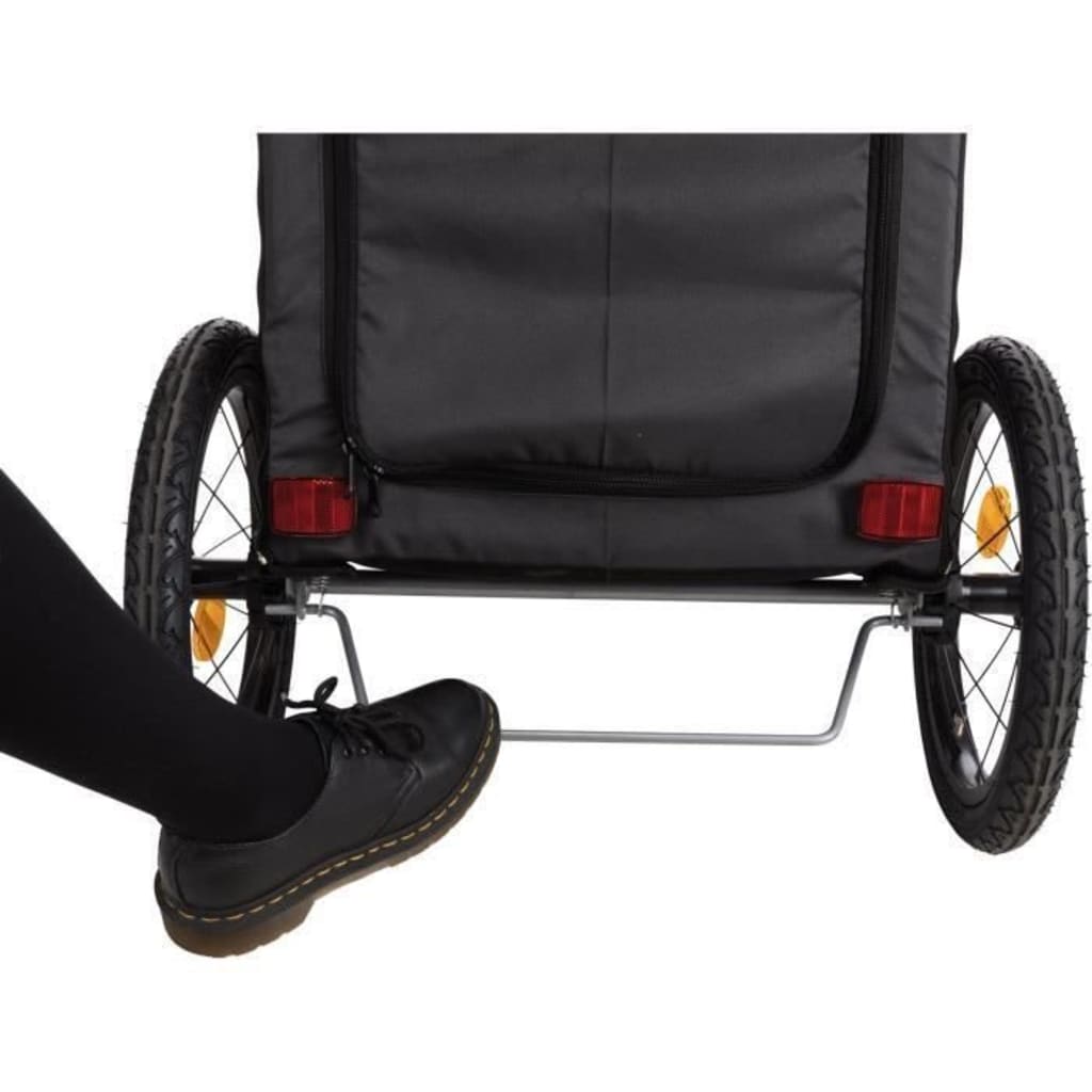 Príves na bicykel pre psa L sivý