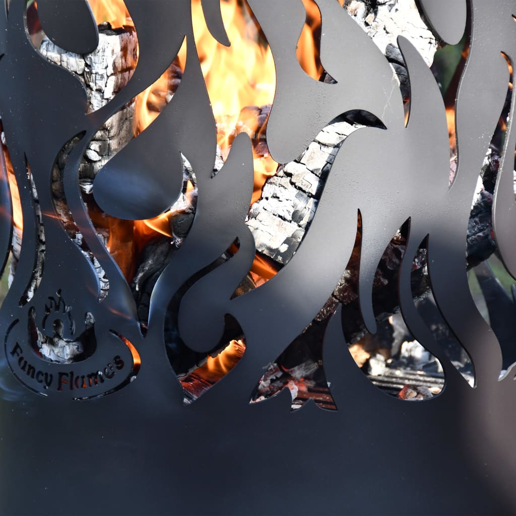 Kôš na oheň Flames čierny uhlíková oceľ FF408