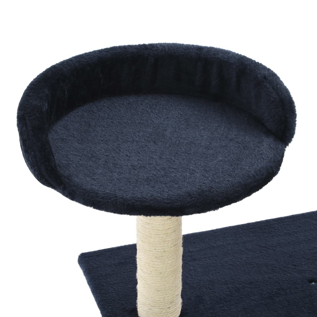 Škrabadlo pre mačky so sisalovými stĺpikmi 95 cm, tmavomodré