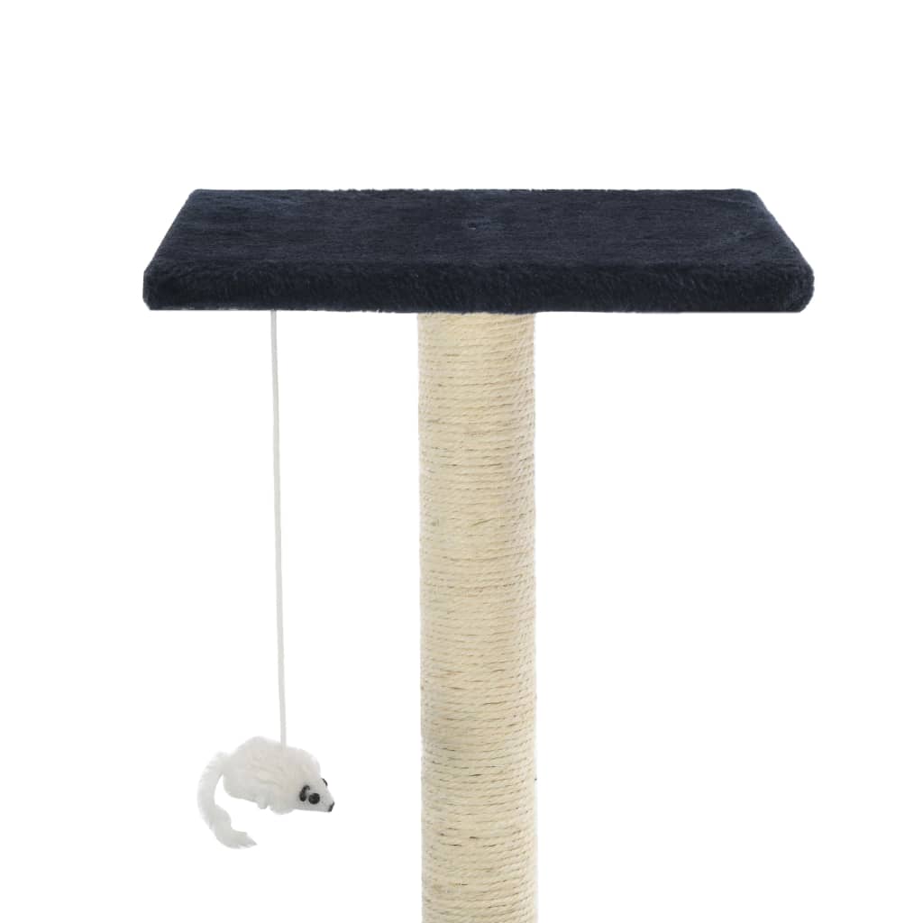 Škrabadlo pre mačky so sisalovými stĺpikmi 95 cm, tmavomodré