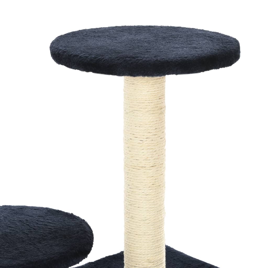 Škrabadlo pre mačky, sisalové stĺpiky 60 cm, tmavomodré