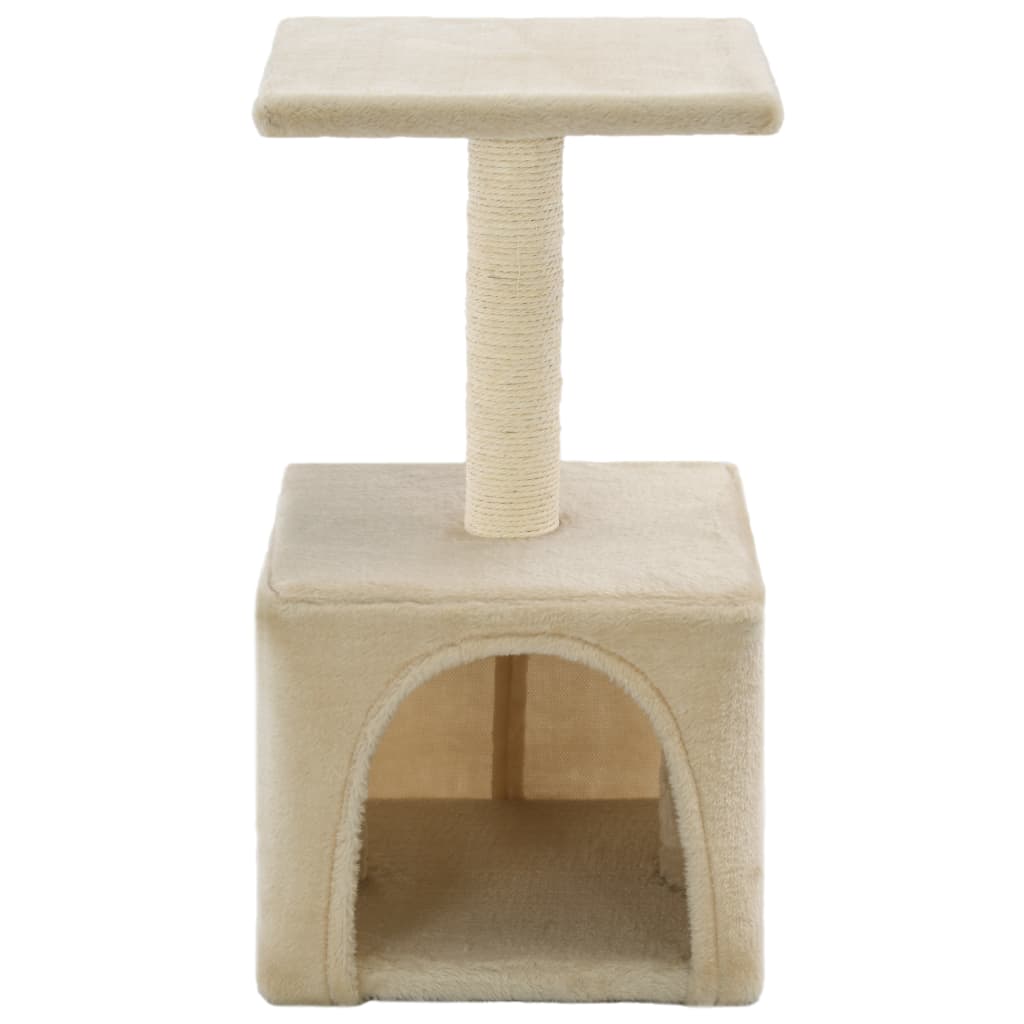 Škrabadlo pre mačky, sisalový stĺpik 55 cm, béžové