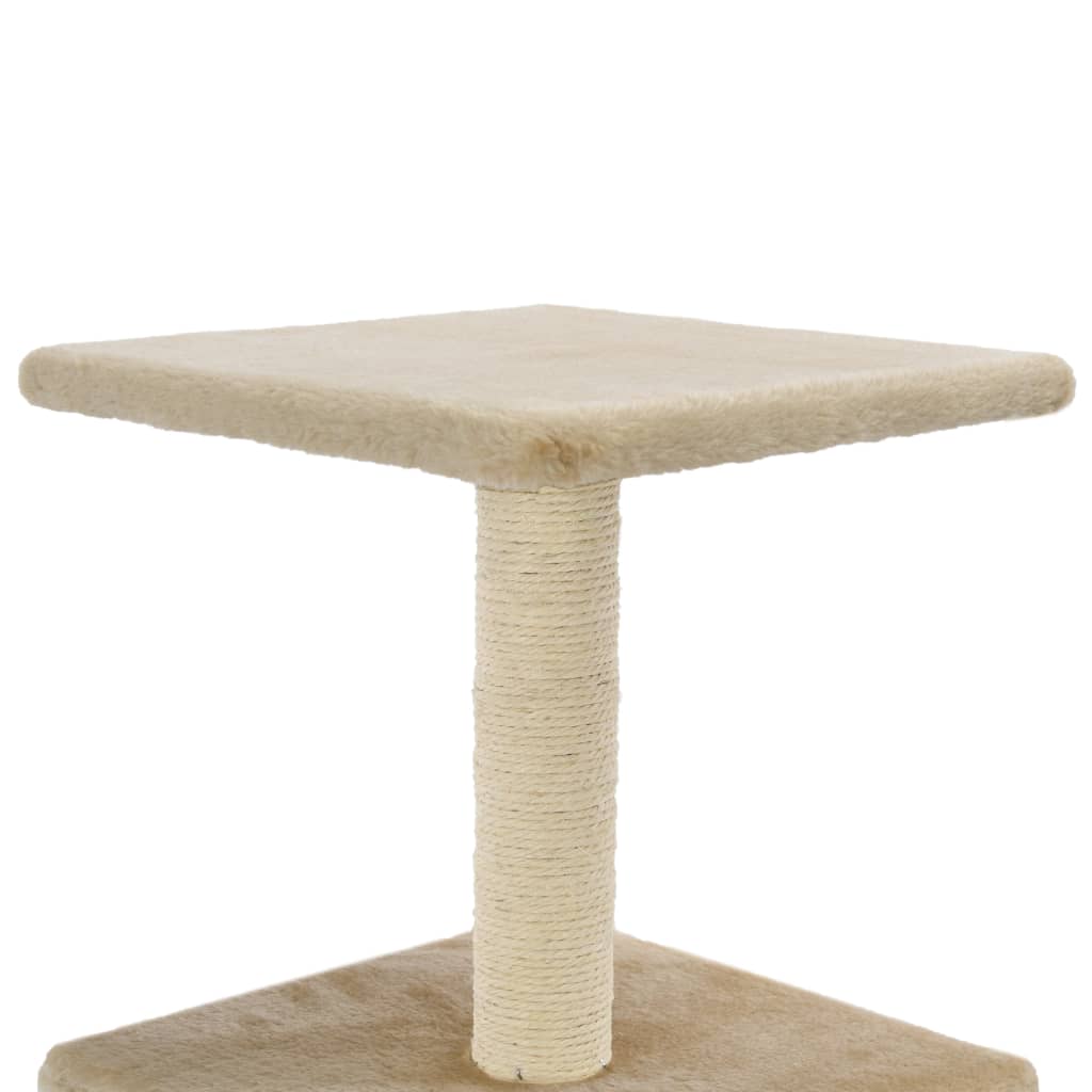 Škrabadlo pre mačky, sisalový stĺpik 55 cm, béžové