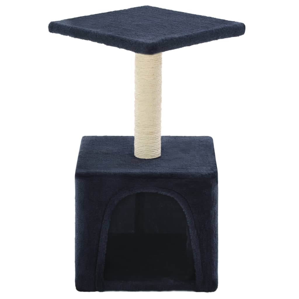 Škrabadlo pre mačky, sisalový stĺpik 55 cm, tmavomodré