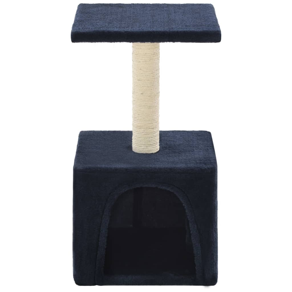 Škrabadlo pre mačky, sisalový stĺpik 55 cm, tmavomodré