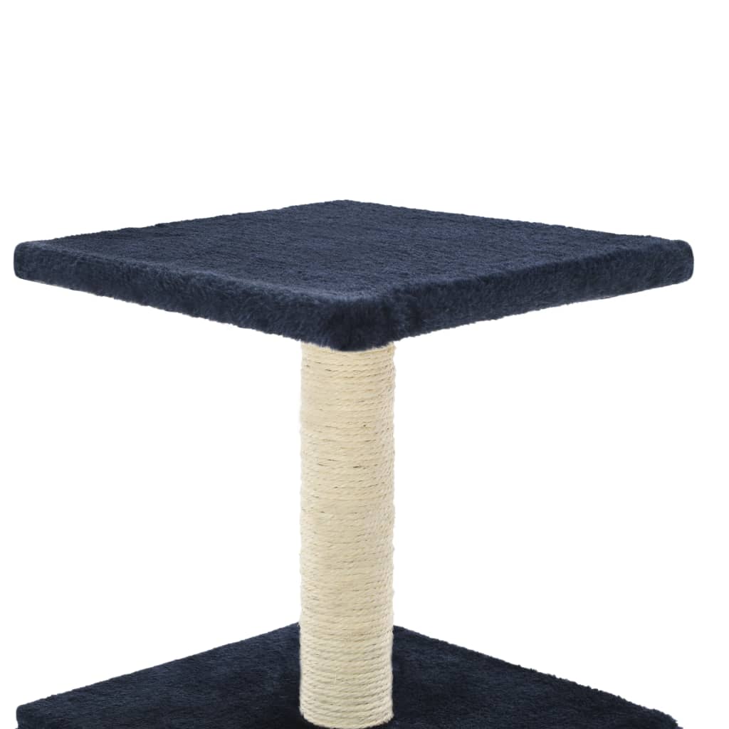 Škrabadlo pre mačky, sisalový stĺpik 55 cm, tmavomodré