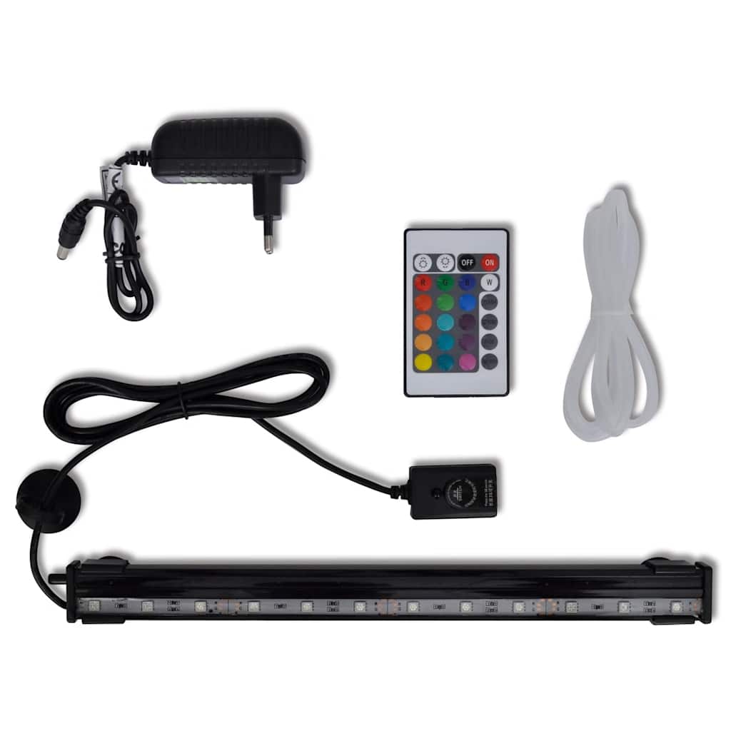 Ponorné akváriové bodové LED svietidlo s bublinami RGB 32 cm