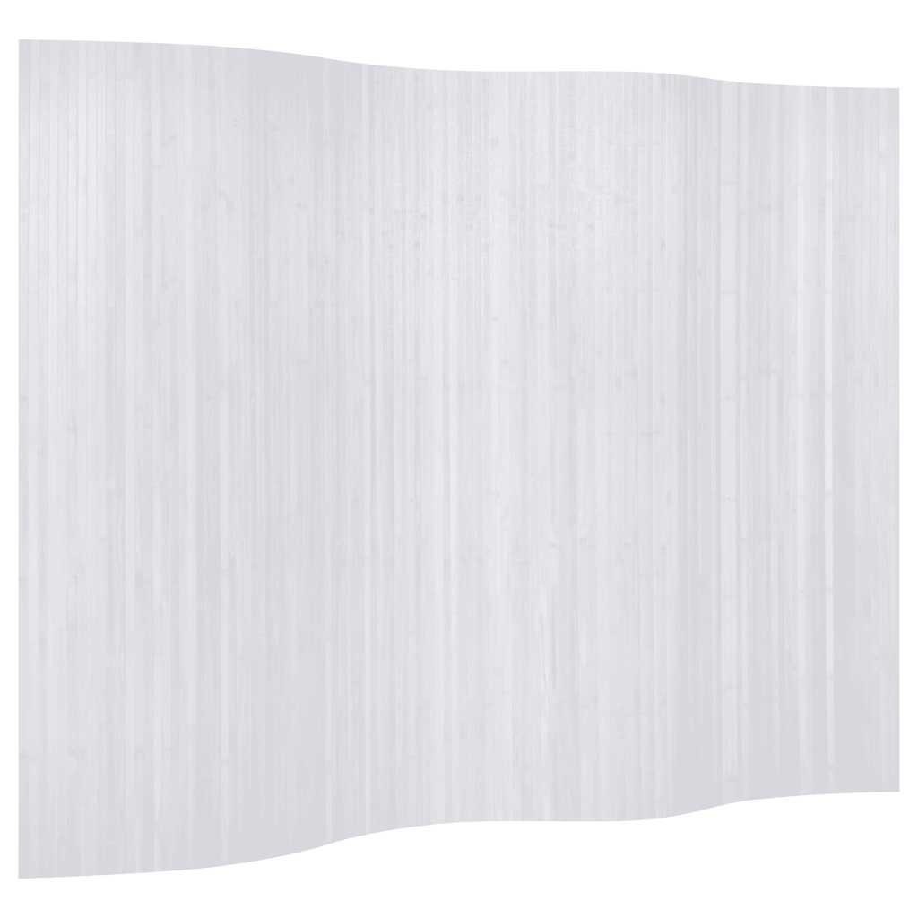 Paraván z bambusu, biely 250x165 cm