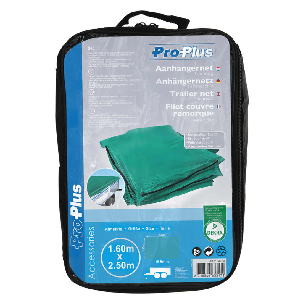 Sieť pre príves s jemnou sieťovinou s elastickou šnúrou 1,6 x 2,5 m 340766