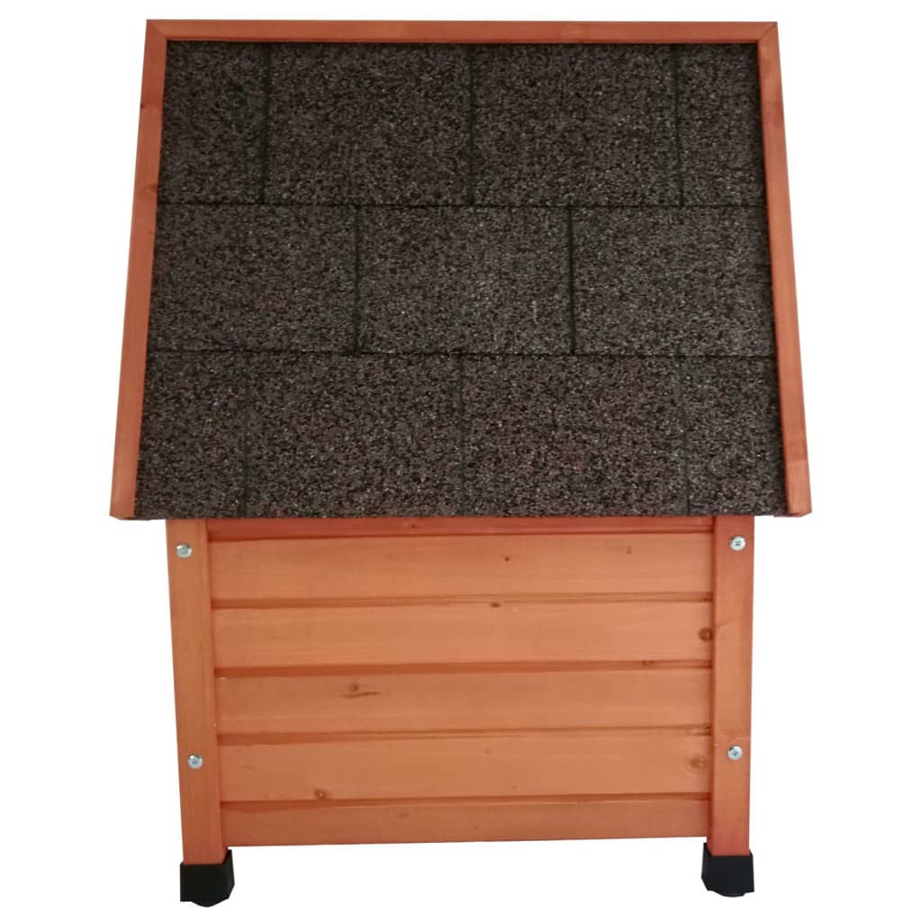Vonkajší domček pre mačky 57x45x43 cm, drevo, hnedý