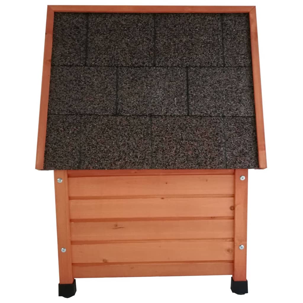 Vonkajší domček pre mačky XL 68,5x54x51,5 cm drevo hnedý