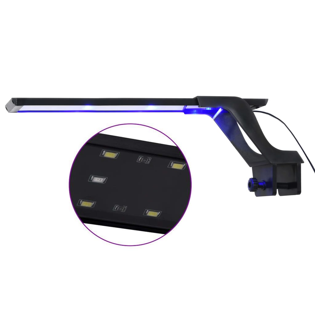 LED svetlo do akvária so svorkami 35-55 cm modrá a biela