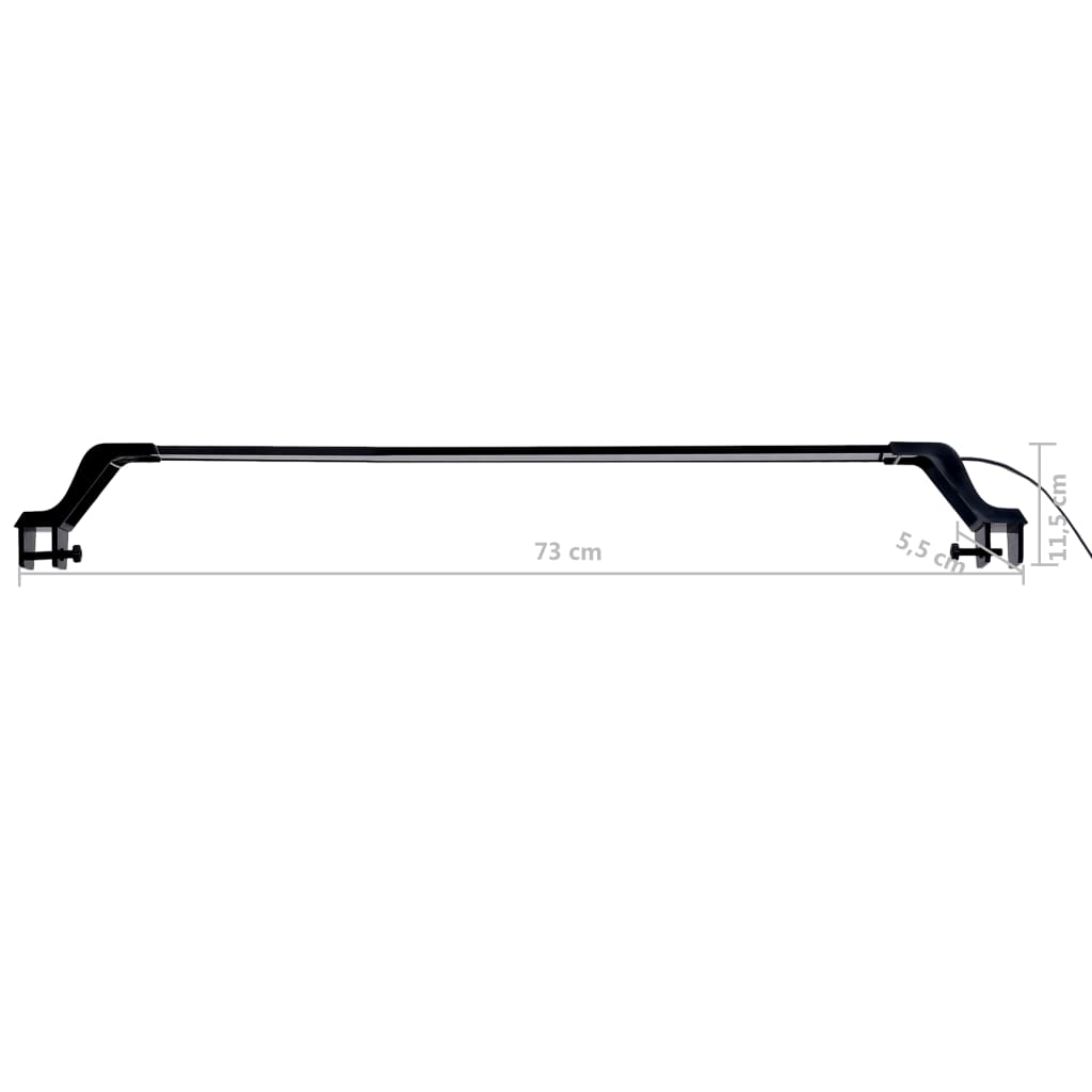 LED svetlo do akvária so svorkami 75-90 cm modrá a biela