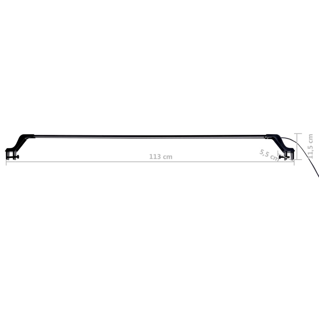 LED svetlo do akvária so svorkami 115-130 cm modrá a biela
