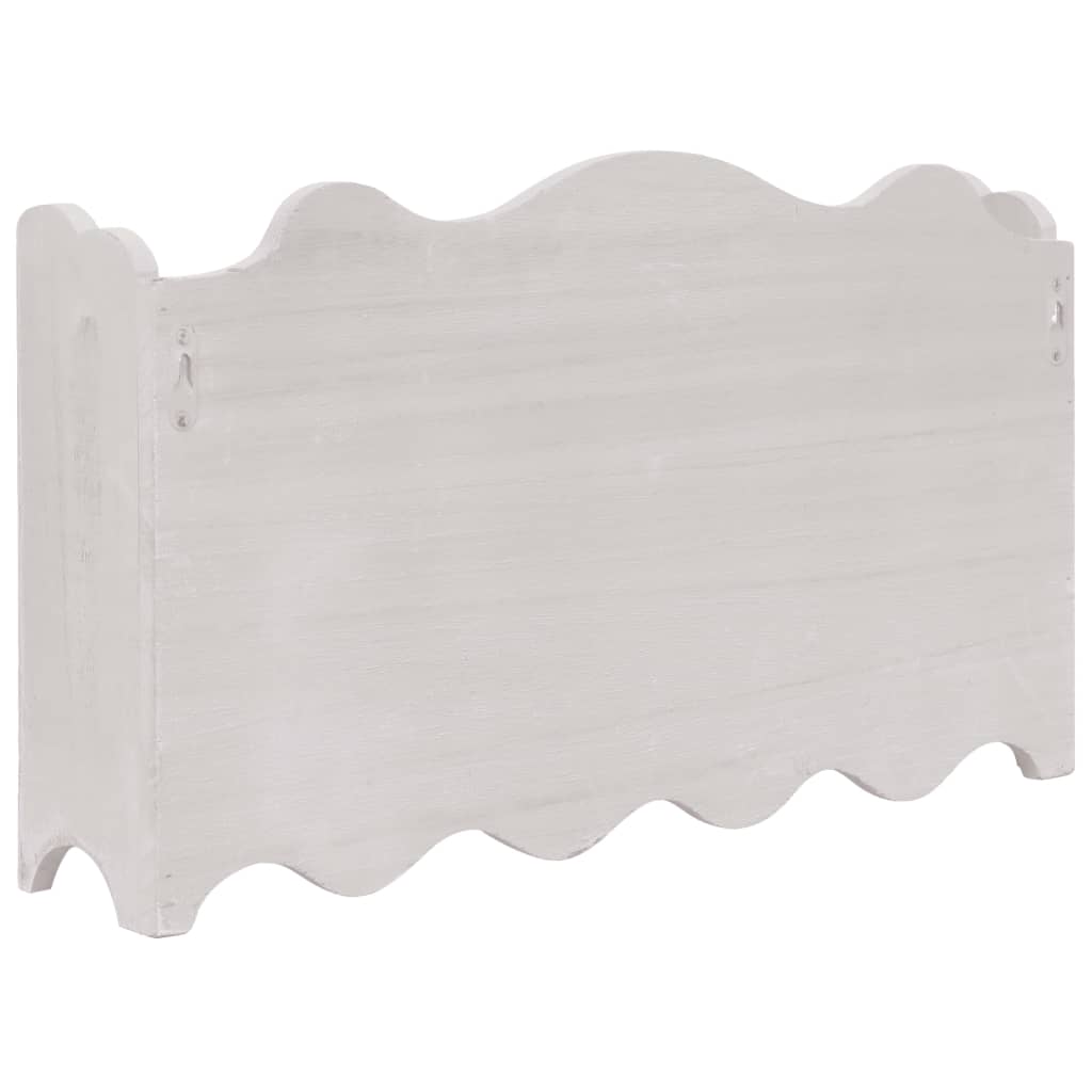 Nástenný vešiak biely 50x10x30 cm drevený
