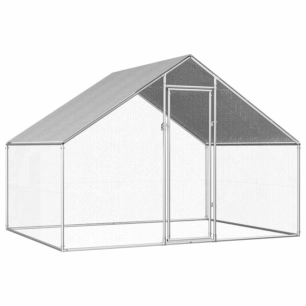 Vonkajšia klietka pre sliepky 2,75x2x1,92 m, pozinkovaná oceľ