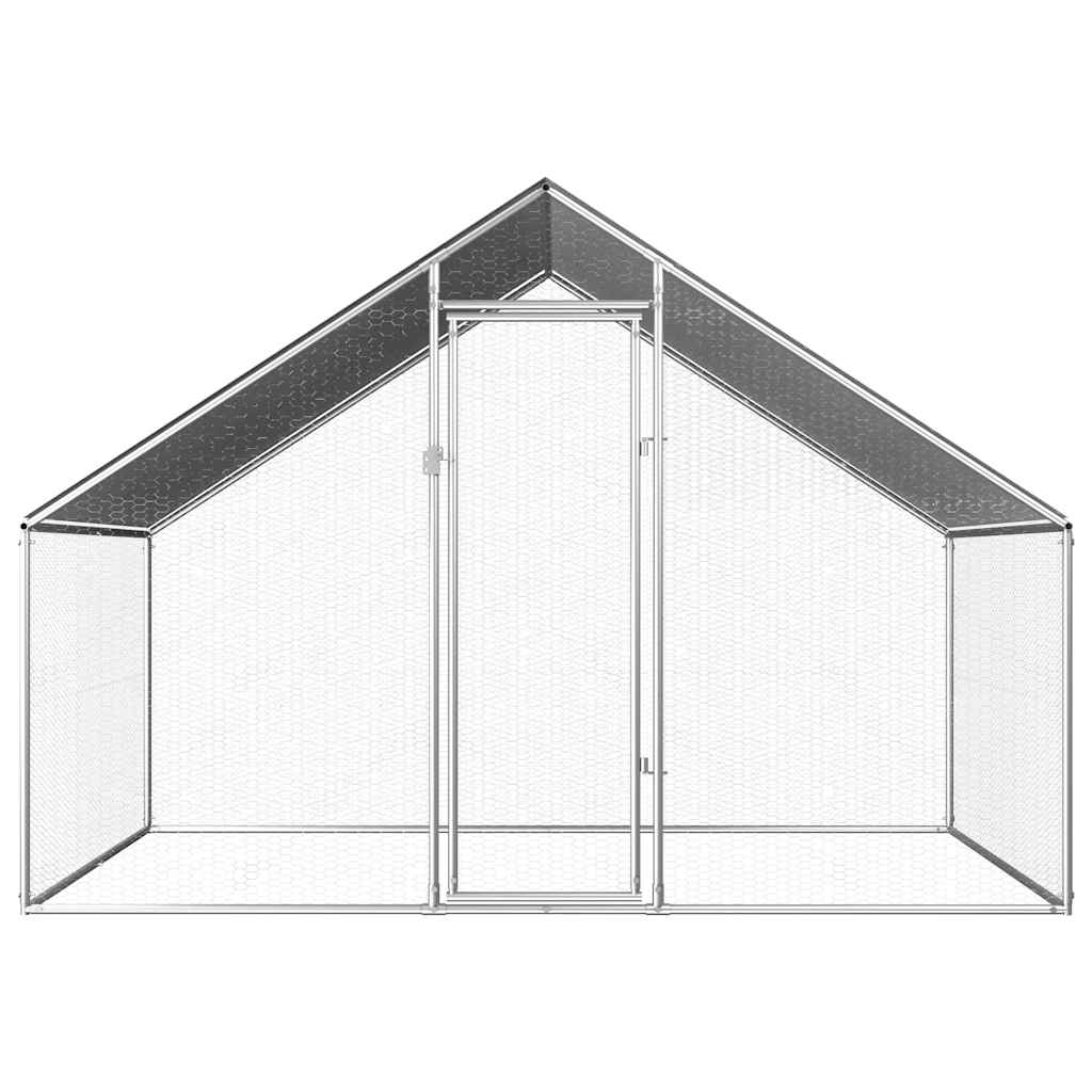 Vonkajšia klietka pre sliepky 2,75x2x1,92 m, pozinkovaná oceľ