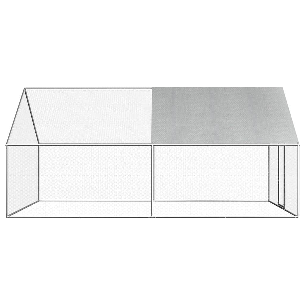 Vonkajšia klietka pre sliepky 2,75x4x1,92 m, pozinkovaná oceľ