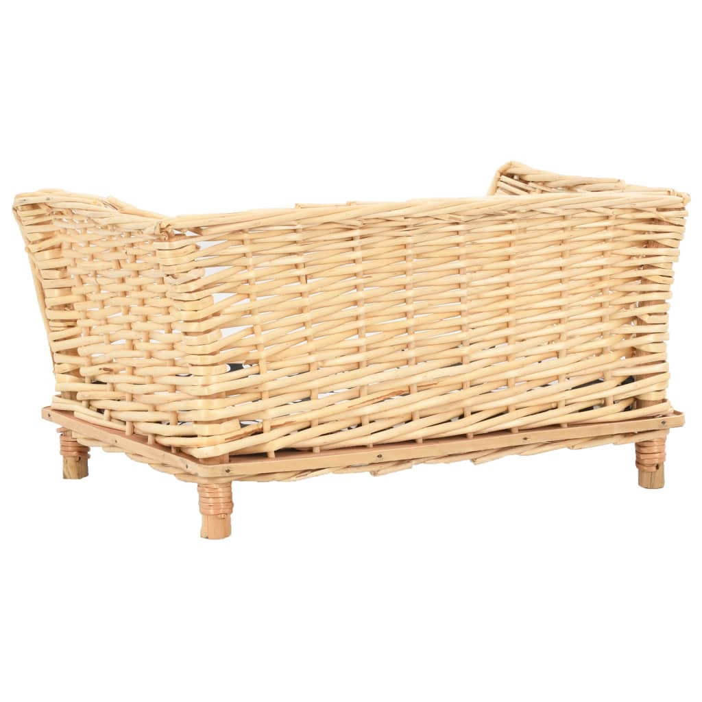 Košík pre psa s vankúšom 50x33x30 cm, prírodná vŕba