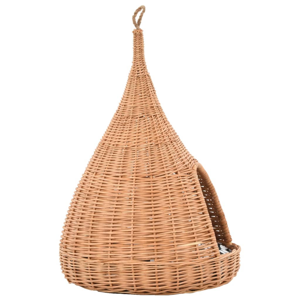 Domček pre mačku s vankúšom 40x60 cm prírodná vŕba típí