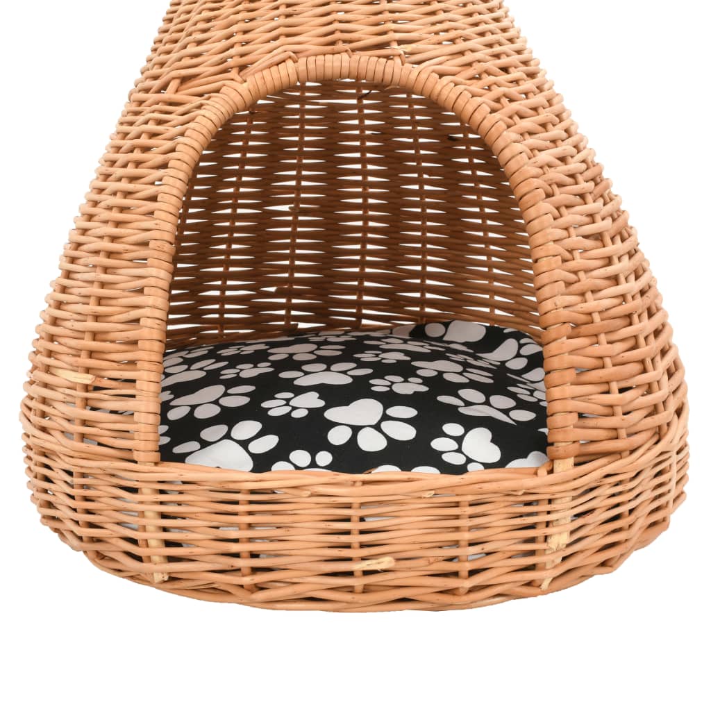 Domček pre mačku s vankúšom 40x60 cm prírodná vŕba típí