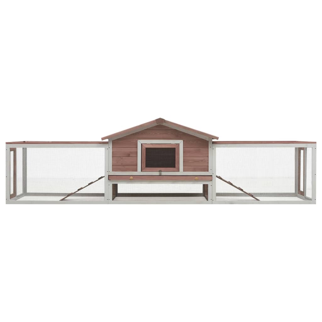 Králikáreň, mokka 310x70x87 cm, borovicový a jedľový masív