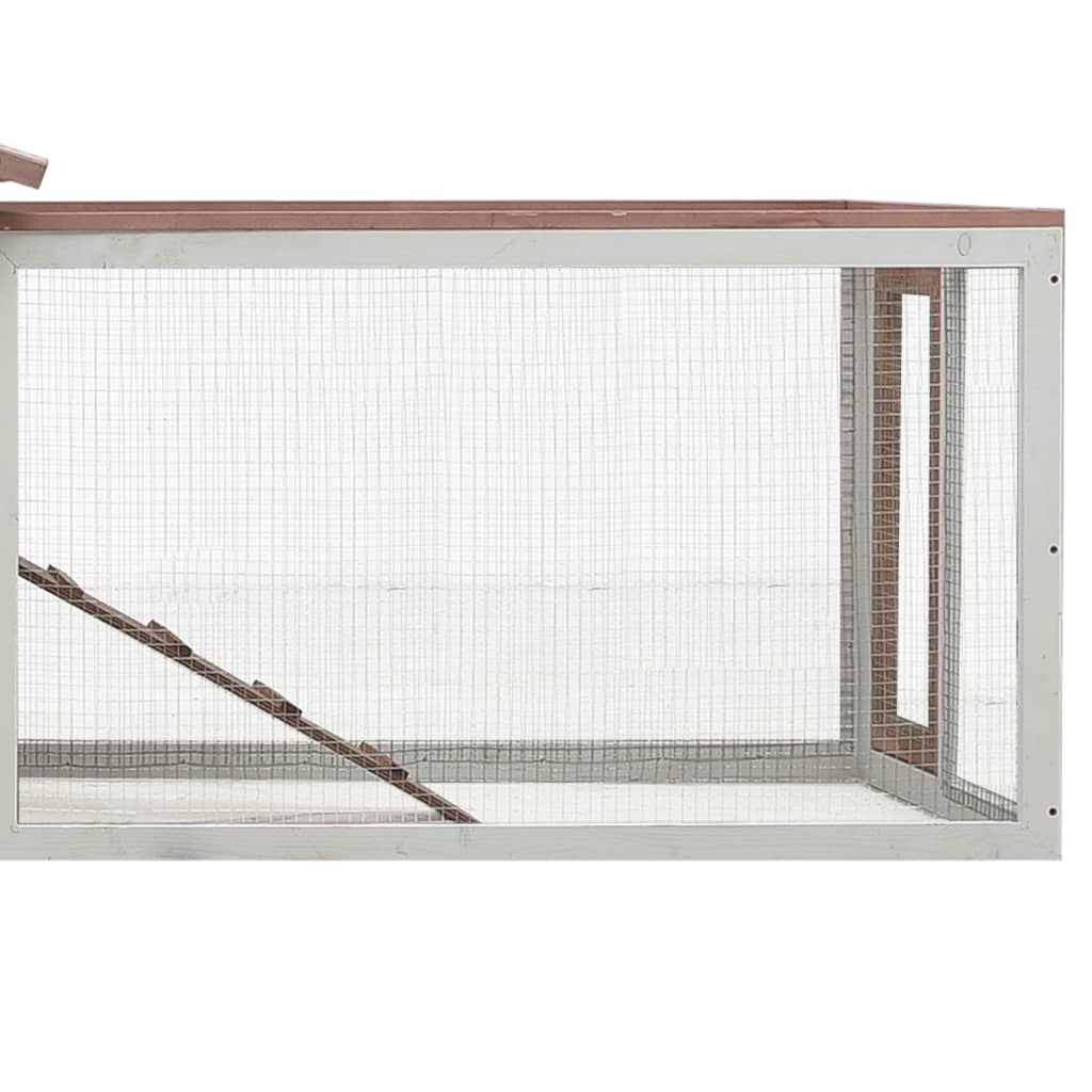 Králikáreň, mokka 310x70x87 cm, borovicový a jedľový masív