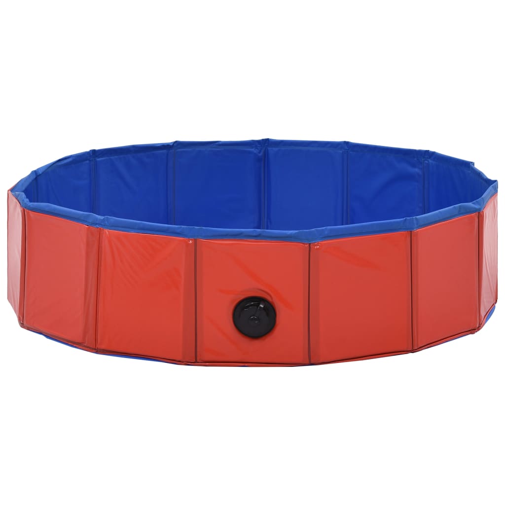 Skladací bazén pre psov červená 80x20 cm PVC