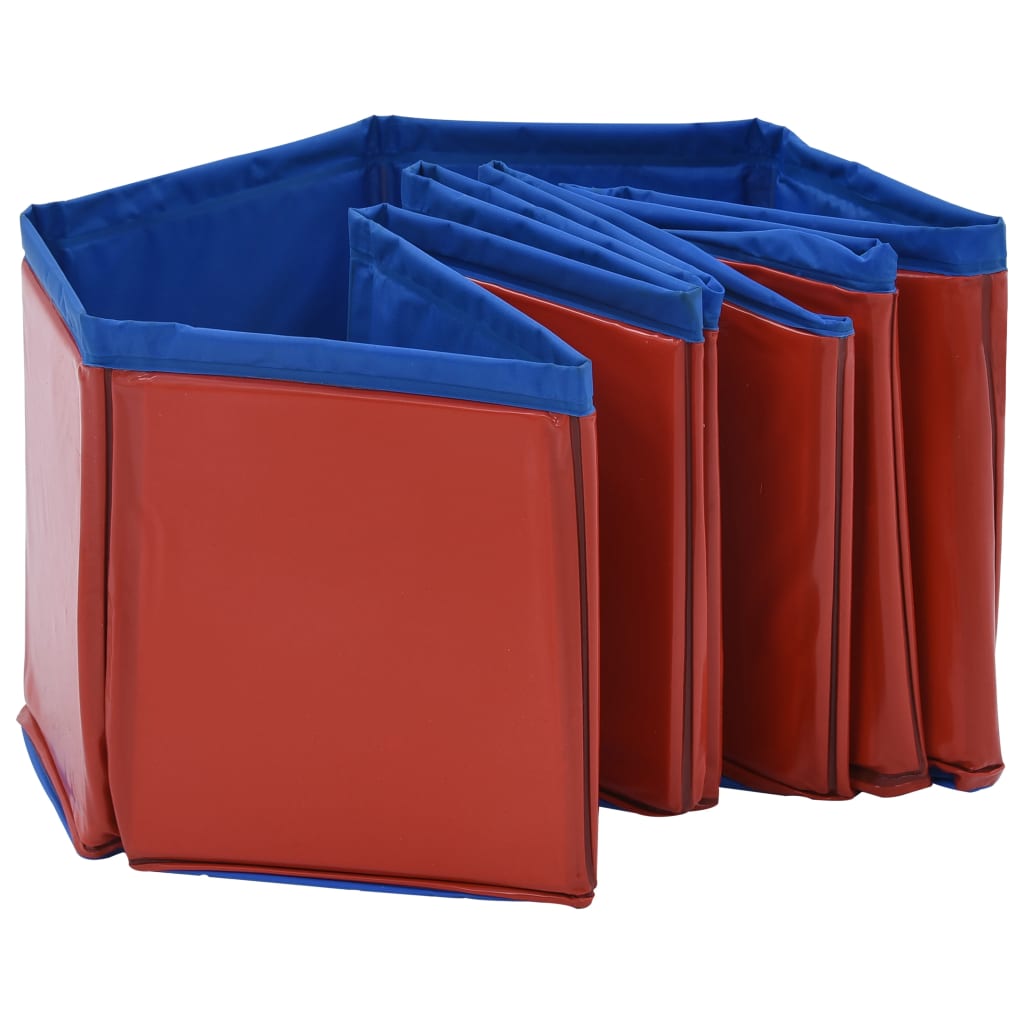Skladací bazén pre psov červená 80x20 cm PVC