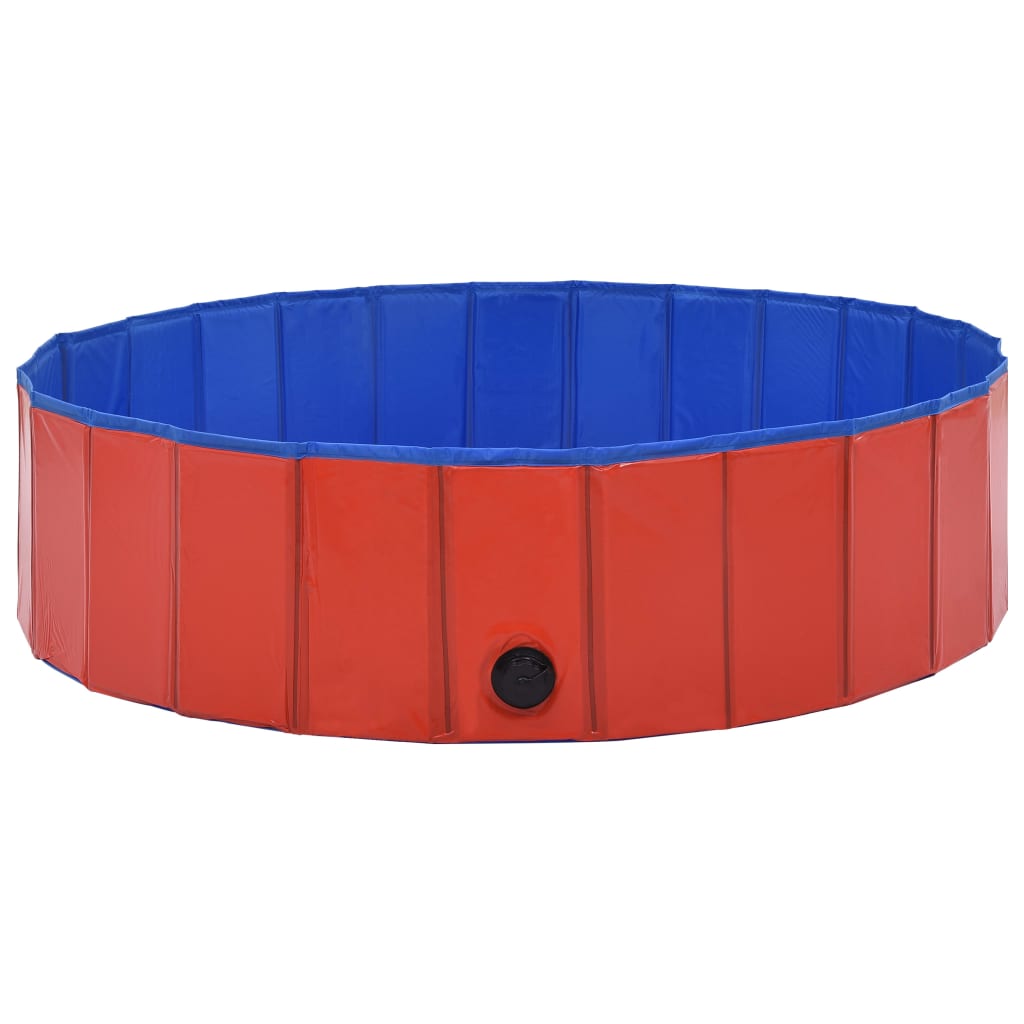Skladací bazén pre psov červená 120x30 cm PVC