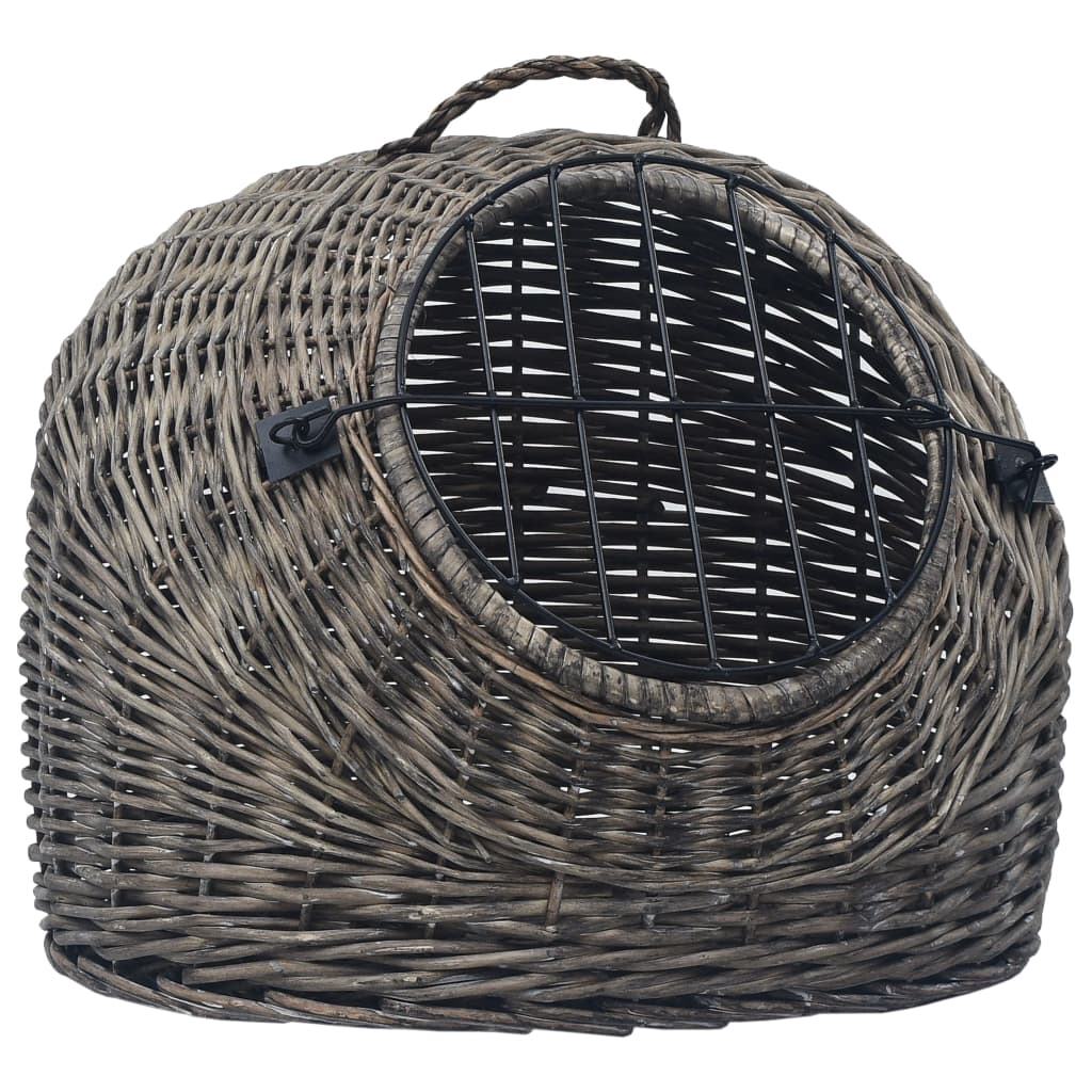 Prepravka pre mačku sivá 60x45x45 cm prírodná vŕba