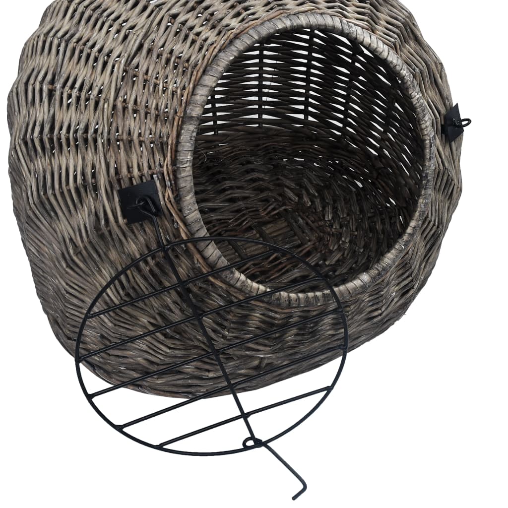 Prepravka pre mačku sivá 60x45x45 cm prírodná vŕba