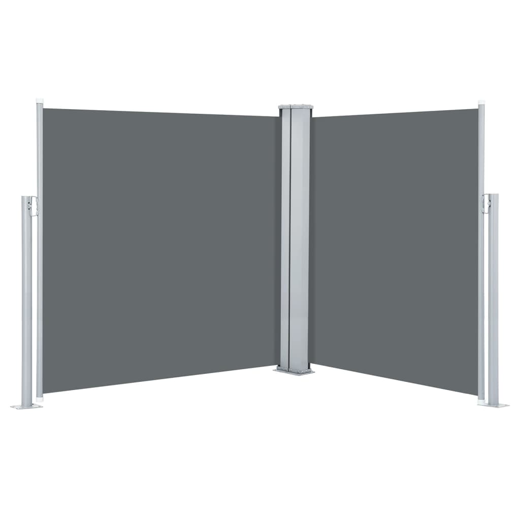 Zaťahovacia dvojitá bočná markíza na terasu 170x600cm, antracit