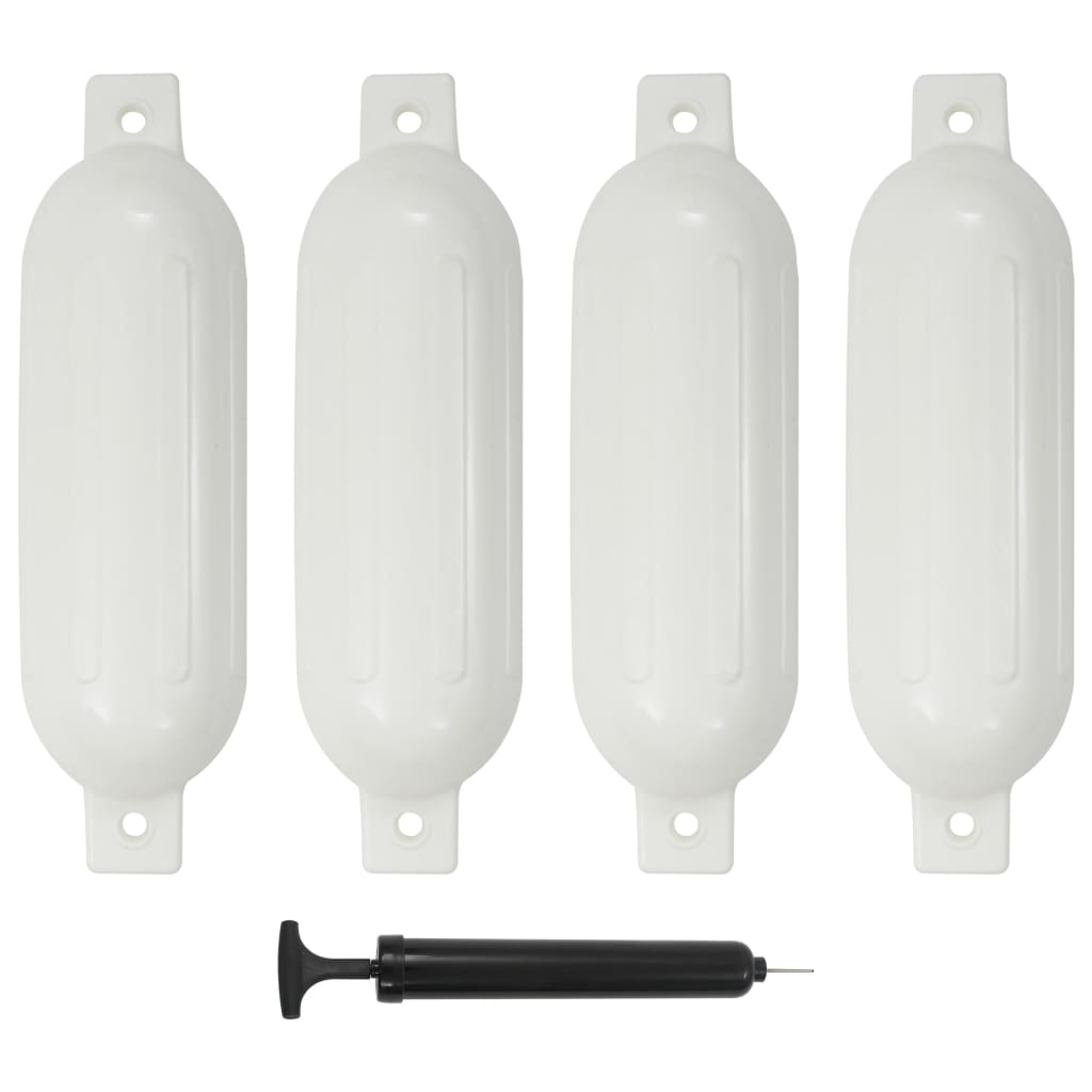Lodný nárazník 4 ks, biely 51x14 cm, PVC
