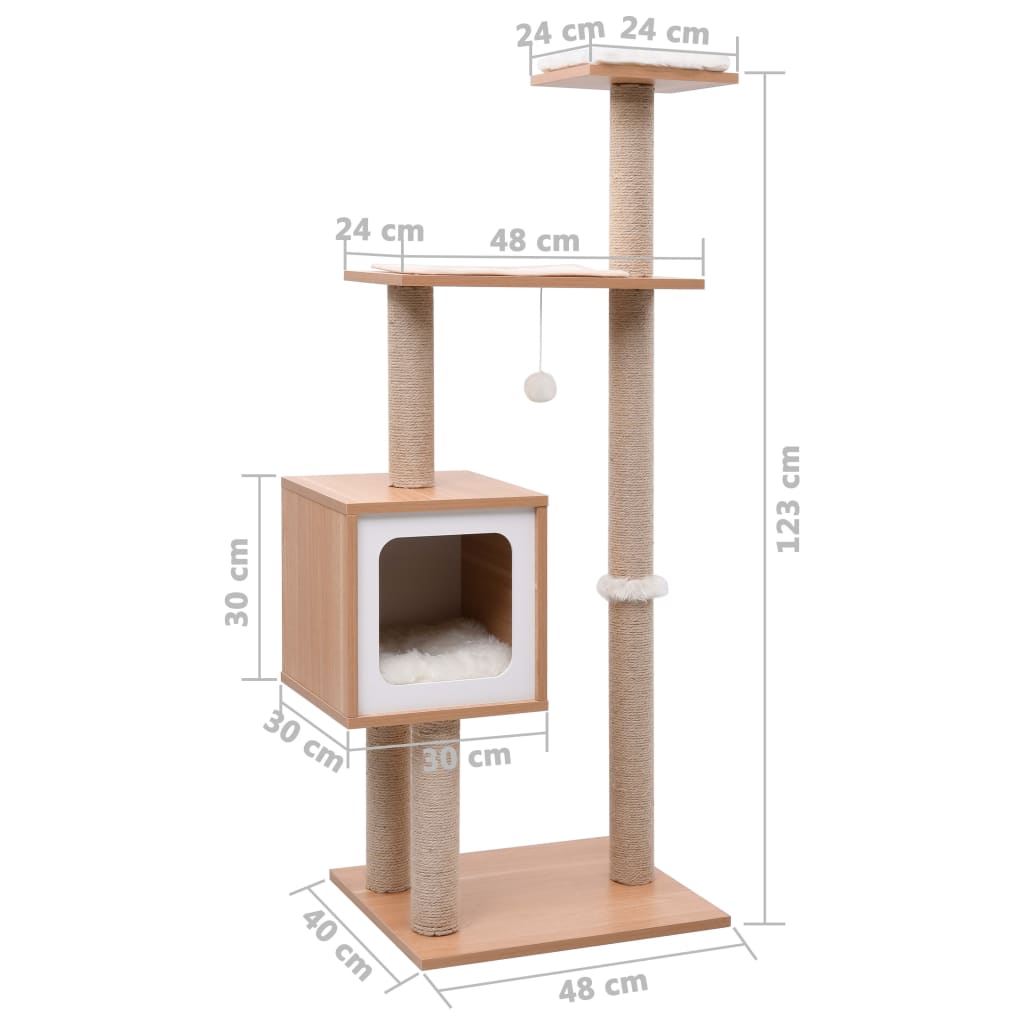 Škrabadlo pre mačky so sisalovou podložkou 123 cm