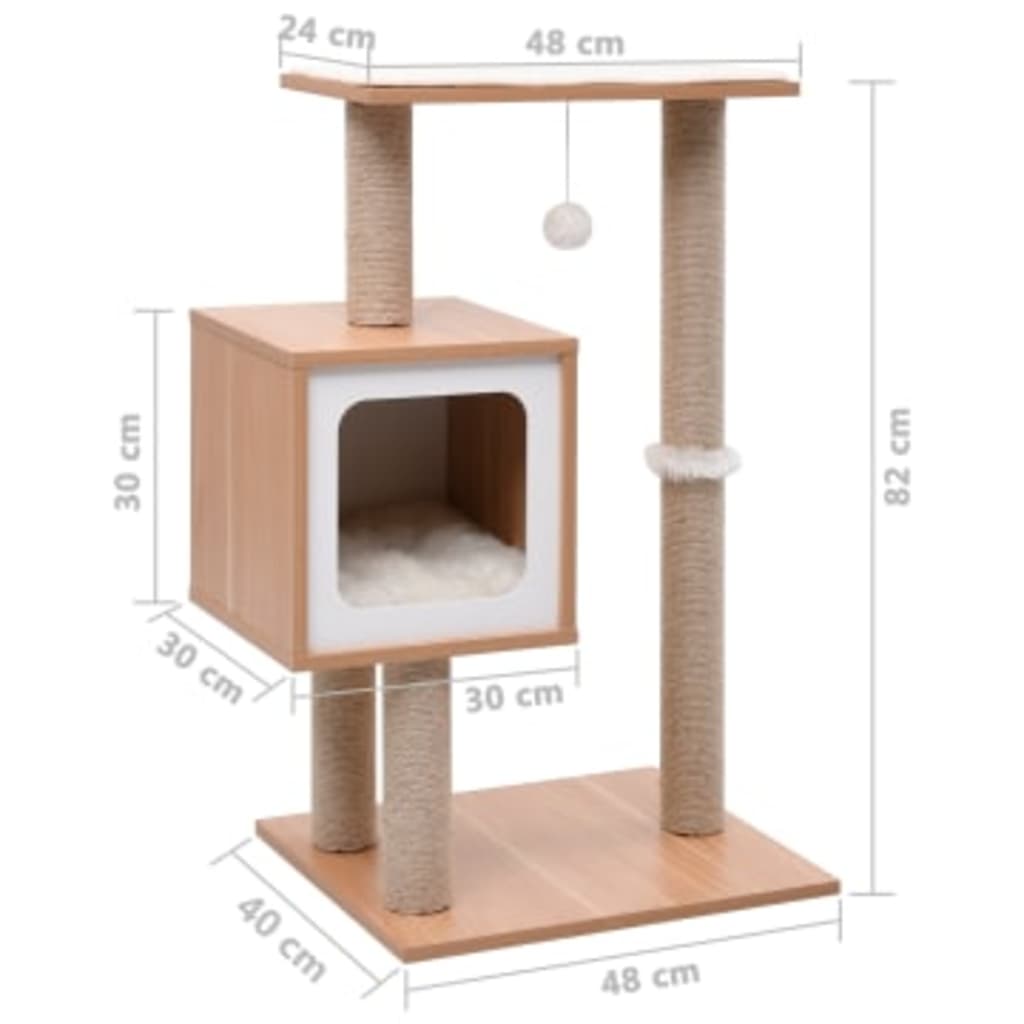 Škrabadlo pre mačky so sisalovou podložkou 82 cm