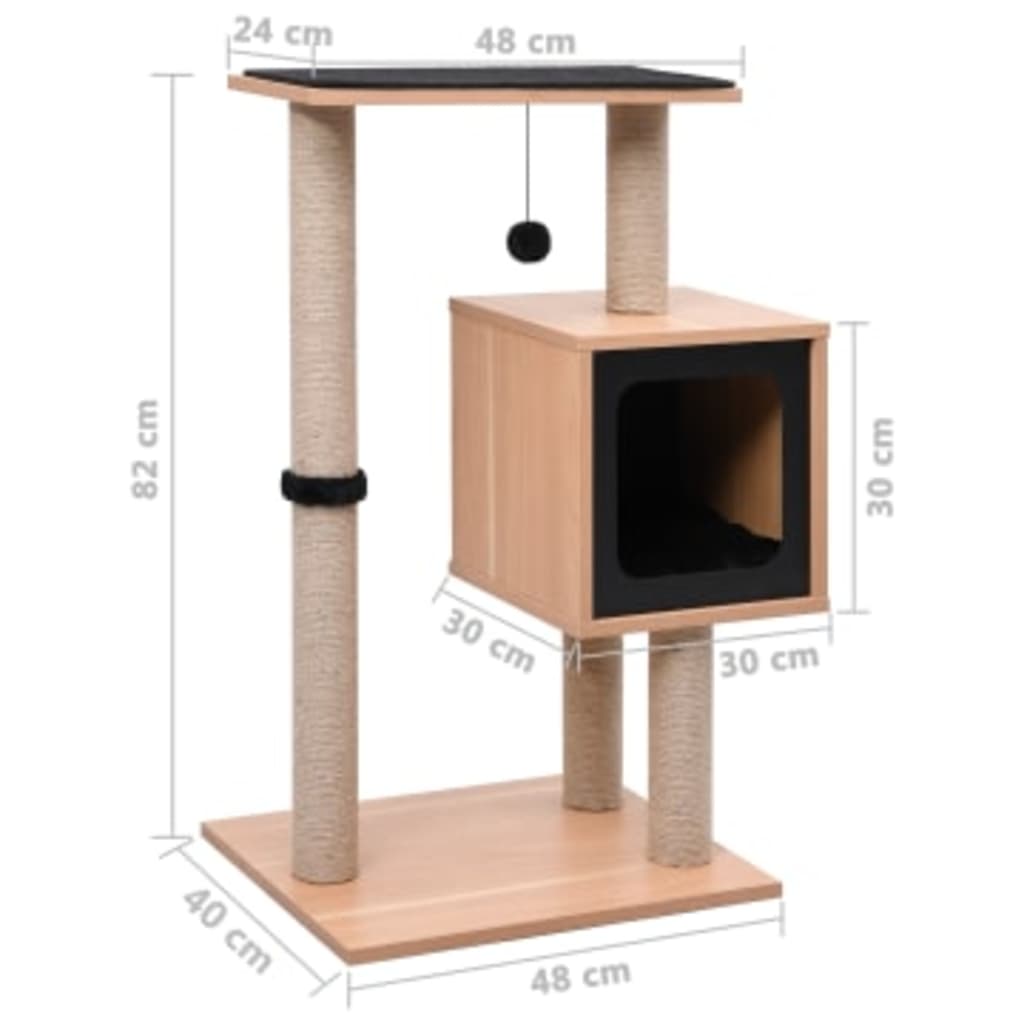 Škrabadlo pre mačky so sisalovou podložkou 82 cm