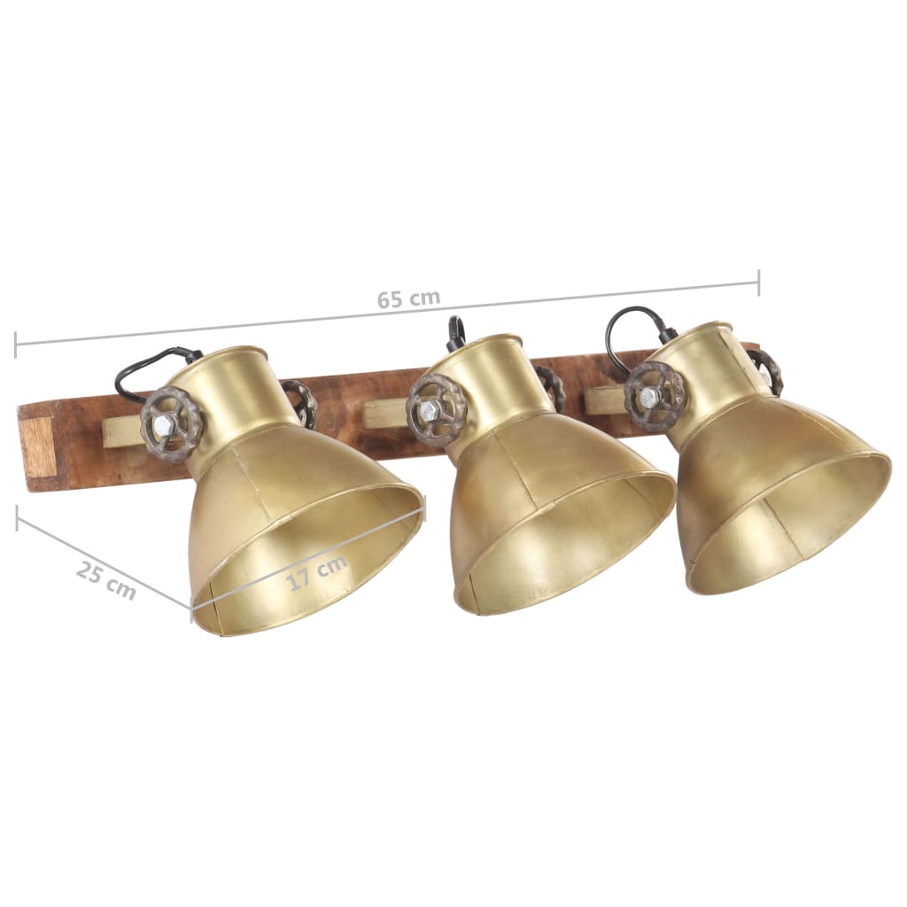 Industriálna nástenná lampa mosadzná 65x25 cm E27