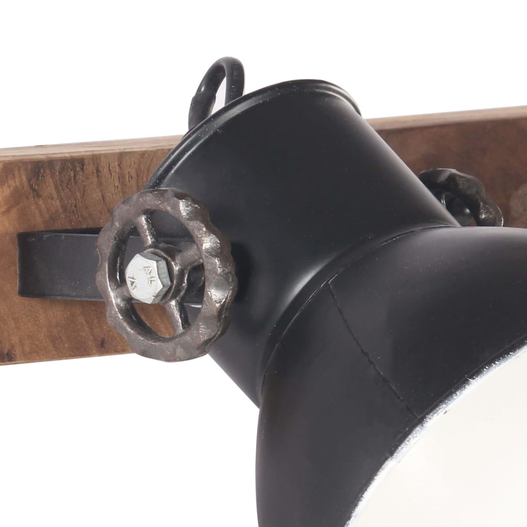 Industriálna nástenná lampa, čierna 90x25 cm E27
