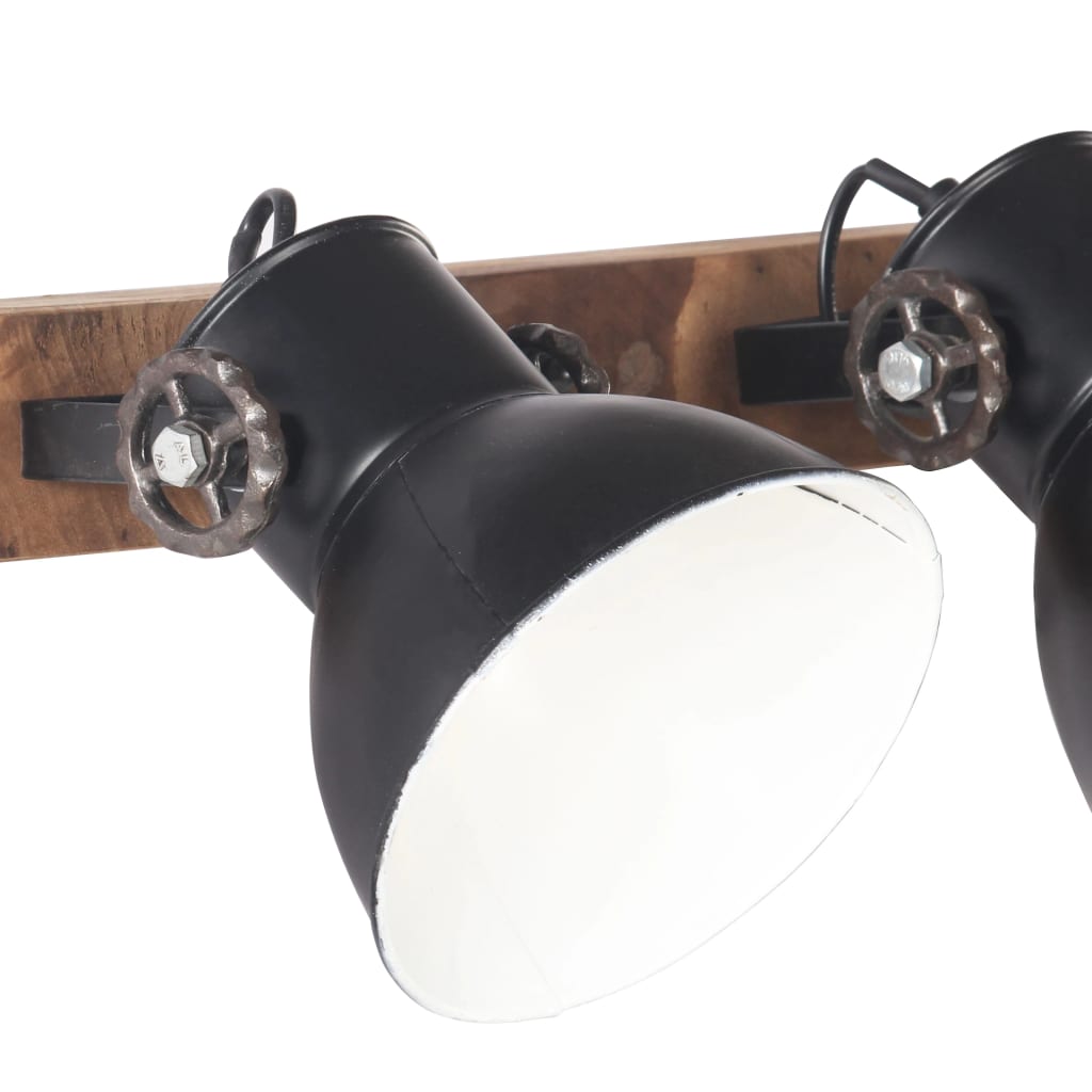 Industriálna nástenná lampa, čierna 90x25 cm E27