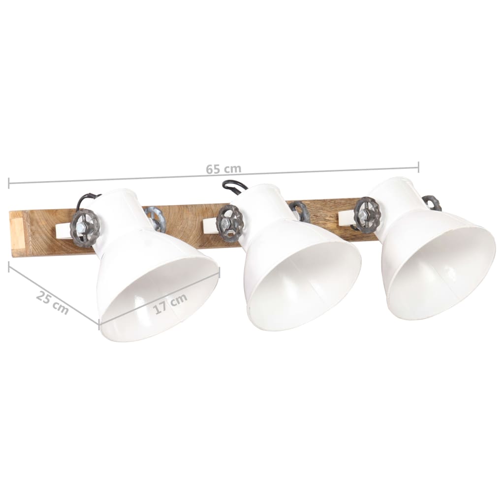 Industriálna nástenná lampa biela 65x25 cm E27