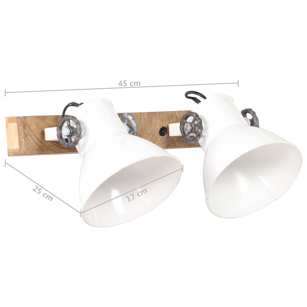 Industriálna nástenná lampa biela 45x25 cm E27