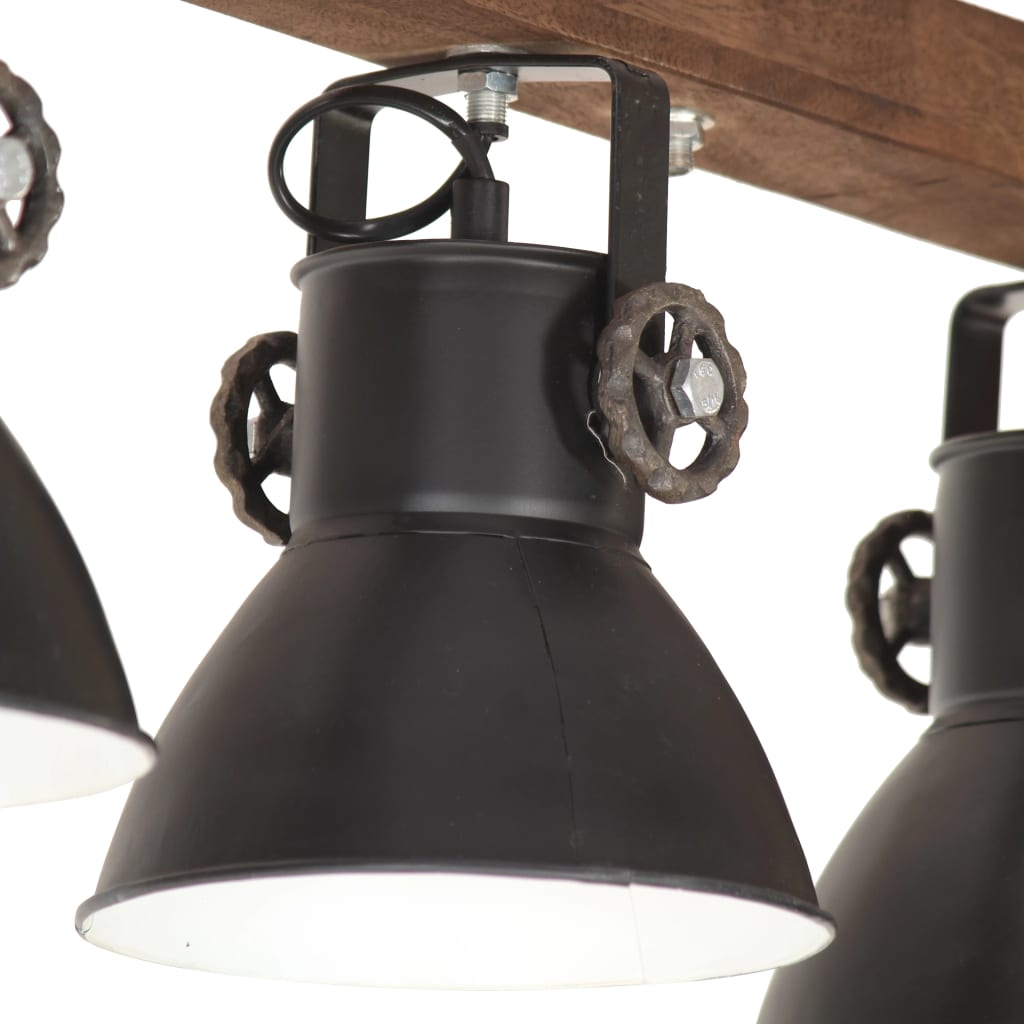 Industriálna stropová lampa čierna mangovník E27