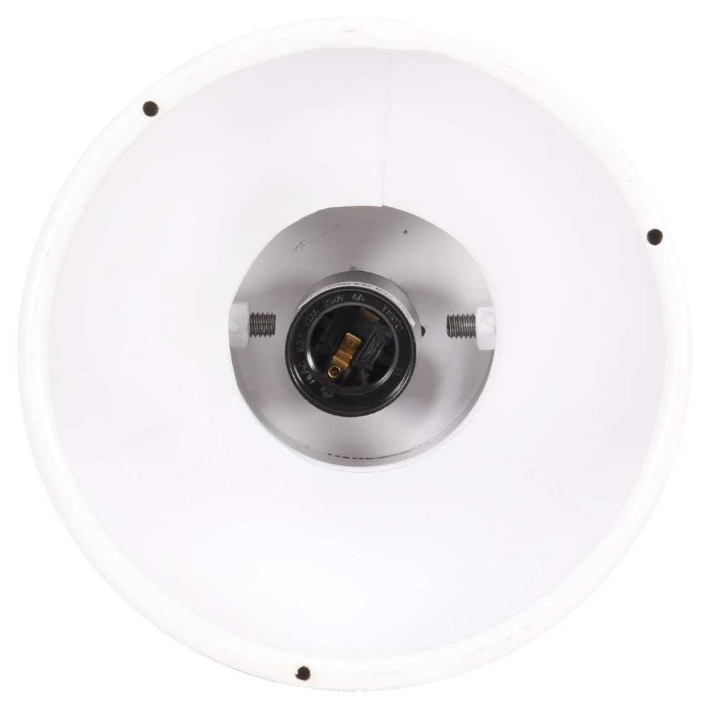 Industriálna stropová lampa biela E27 mangovníkové drevo