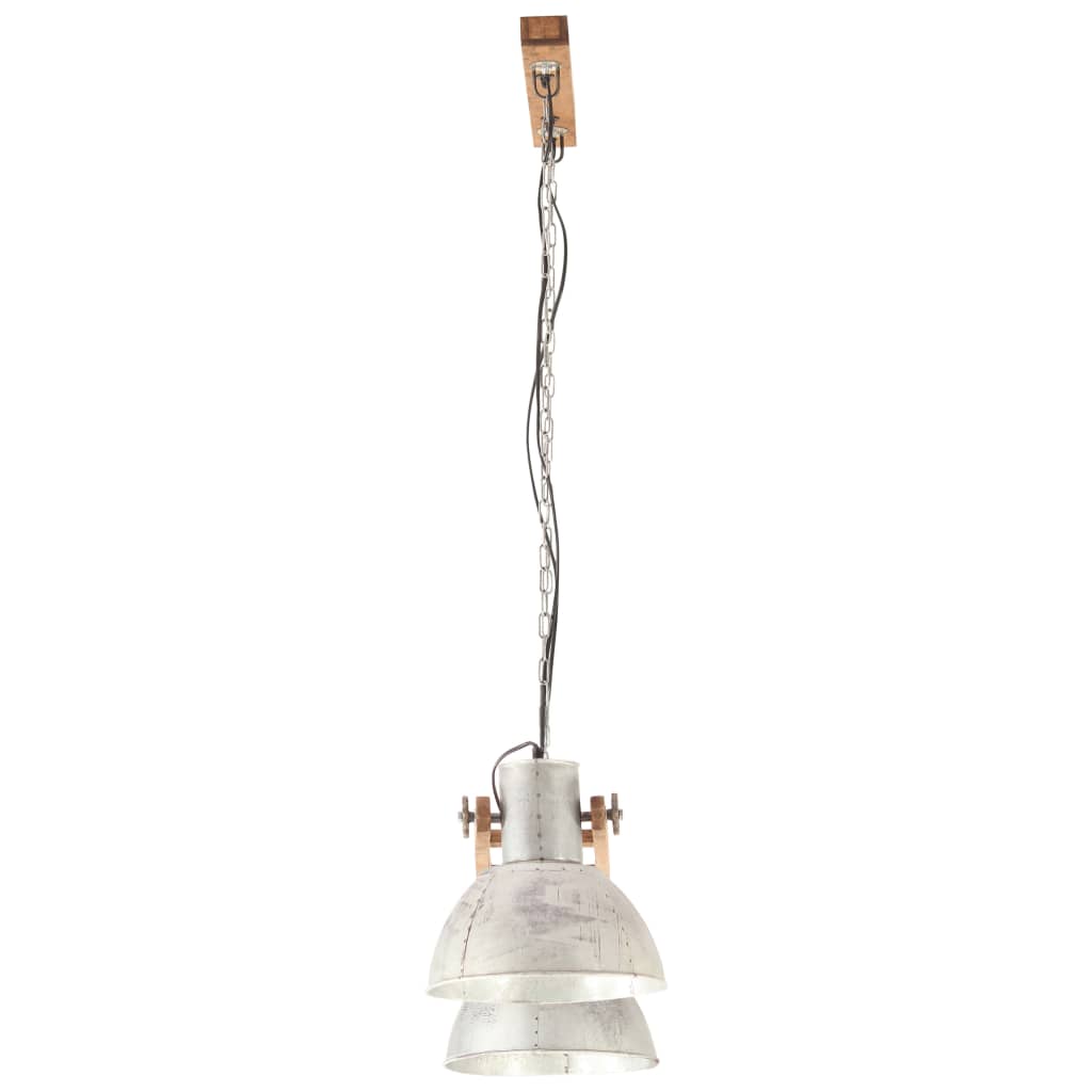 Industriálna závesná lampa 25 W strieborná 109 cm E27
