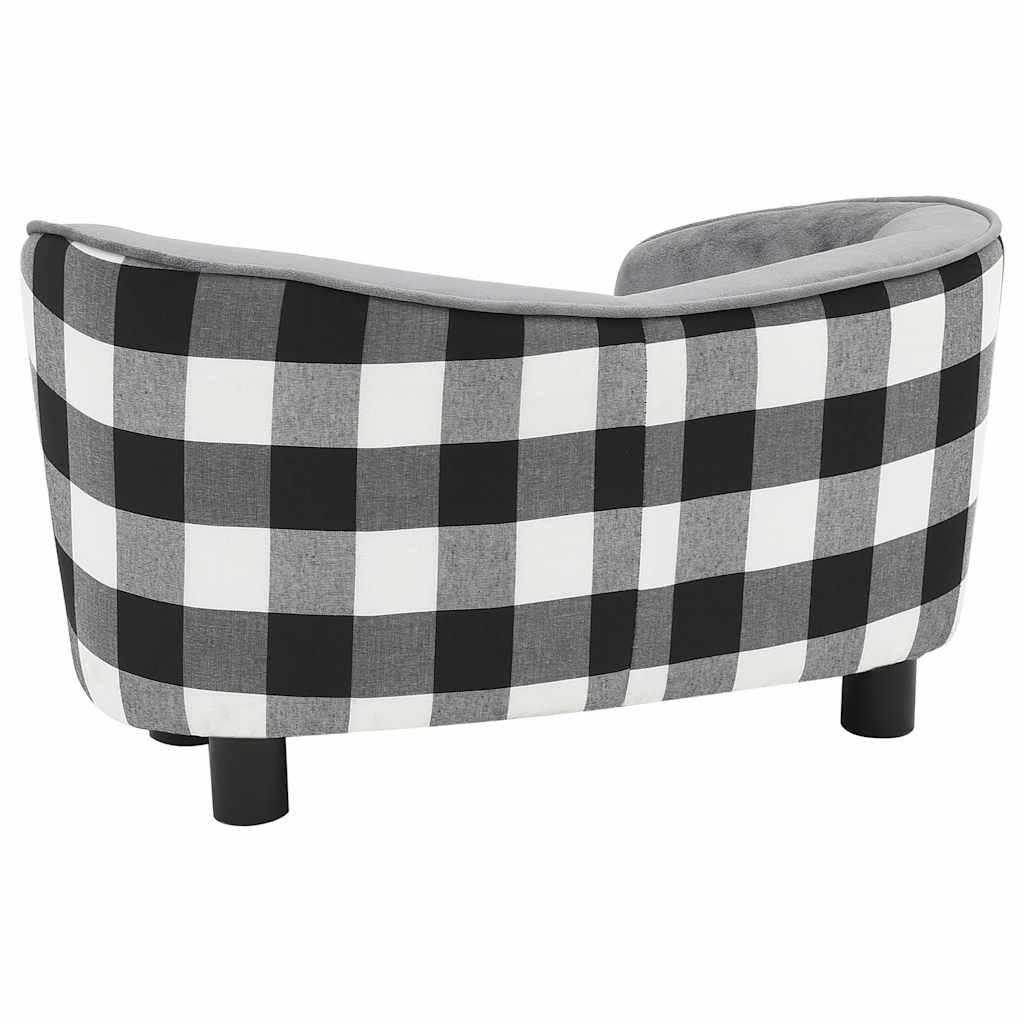 Pohovka pre psa, sivá 68x38x38 cm, plyš