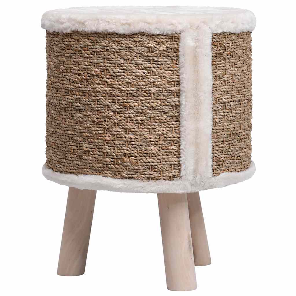 Domček pre mačky s drevenými nohami 41 cm morská tráva